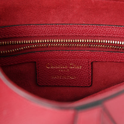 Christian Dior Grained Calfskin Saddle Bag Burgundy 6 of 14