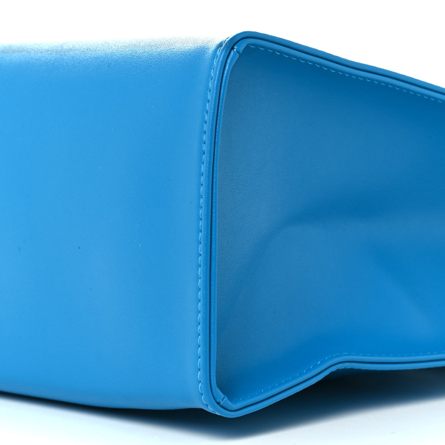 Vegan Leather Medium Shopping Bag Cyan