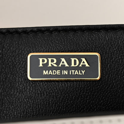Prada City Calf Saffiano Cahier Bag Talco Black 6 of 9