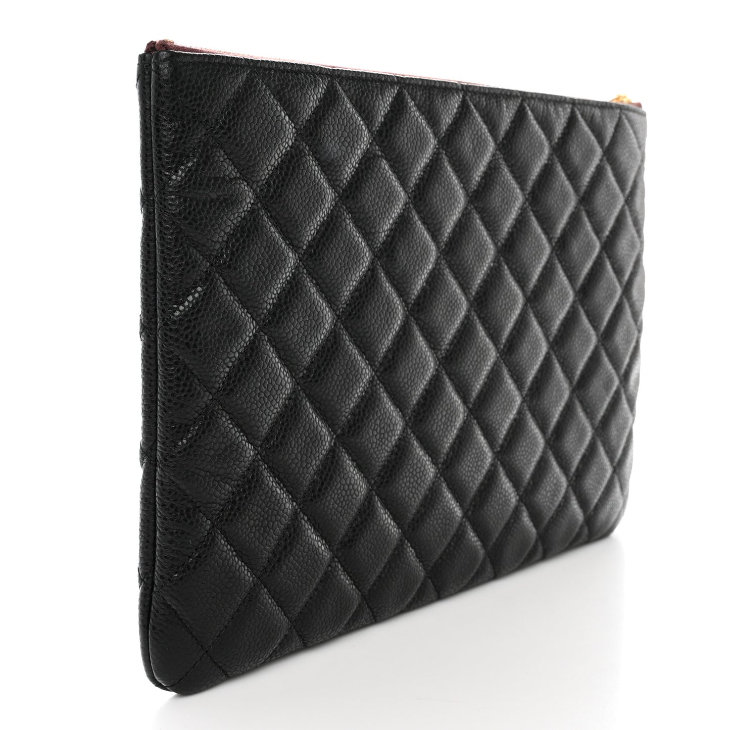 Caviar Quilted Medium Cosmetic Case Black