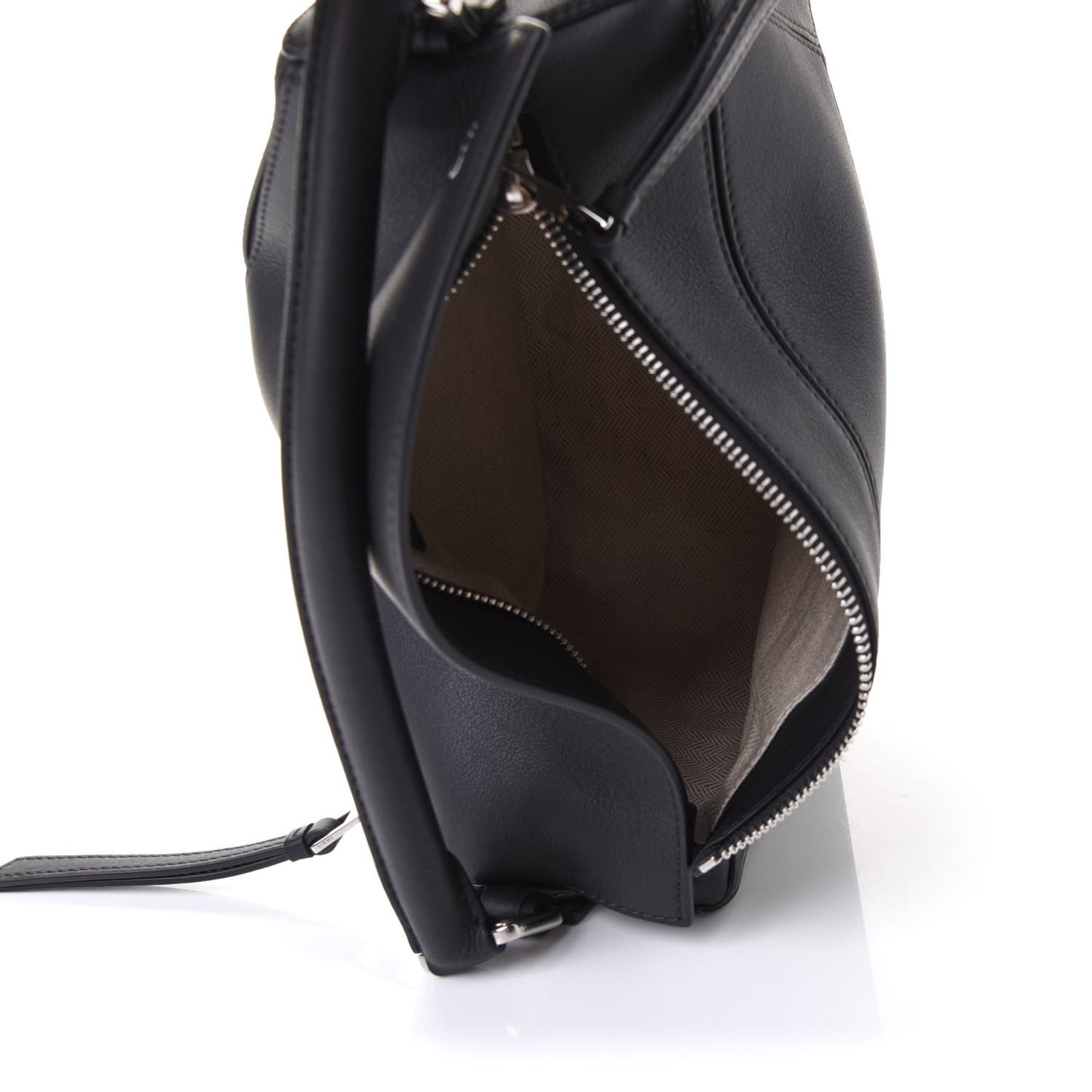 Calfskin Small Puzzle Bag Black