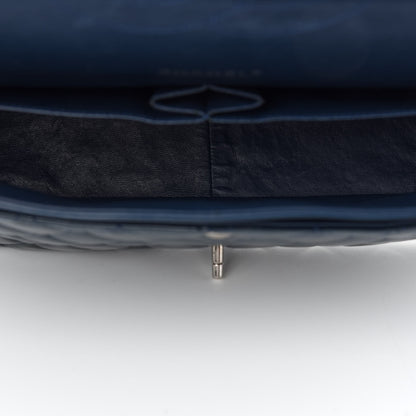 Chanel Patent Quilted Maxi Double Flap Navy 5 of 11