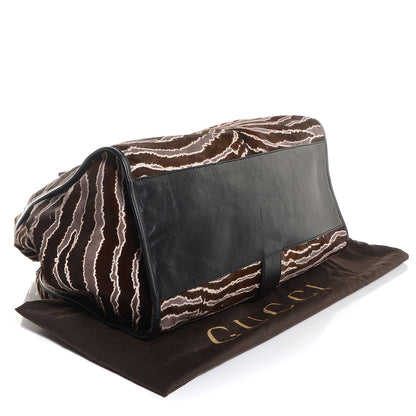 Gucci Calf Hair Zebra Print Large Soft Stirrup Shoulder Bag 4 of 7