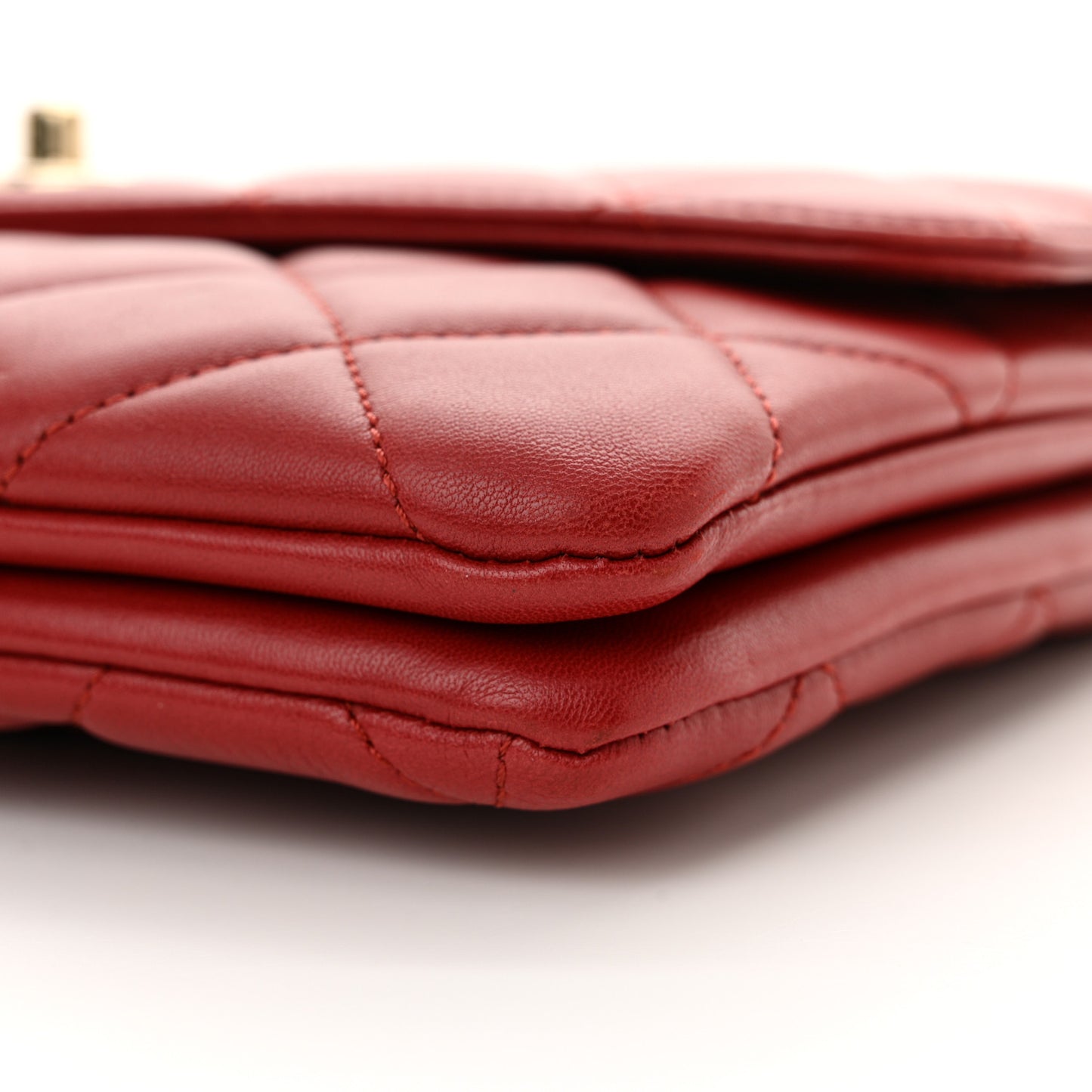 Lambskin Quilted Medium Trendy CC Flap Red