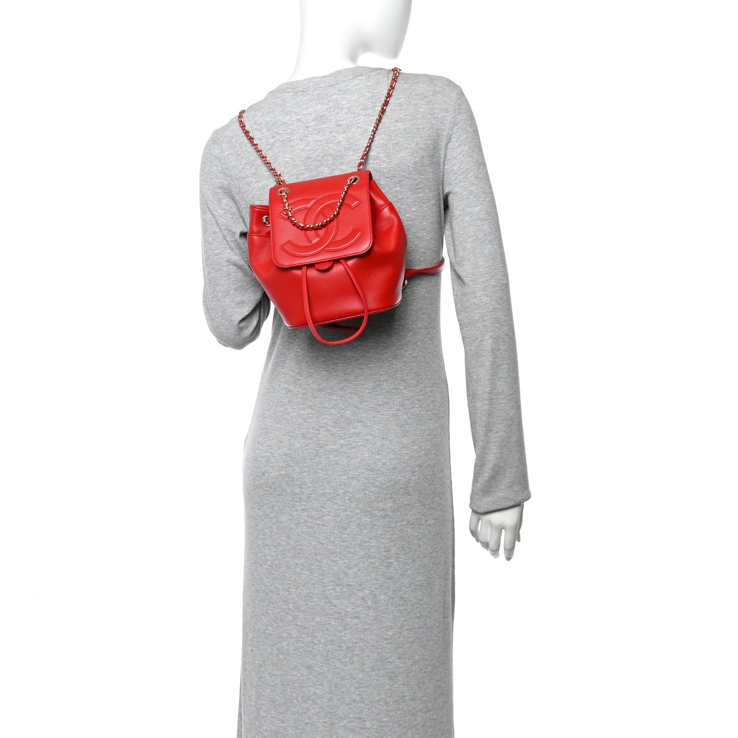 Chanel Lambskin CC Mania Backpack Red 2 of 12