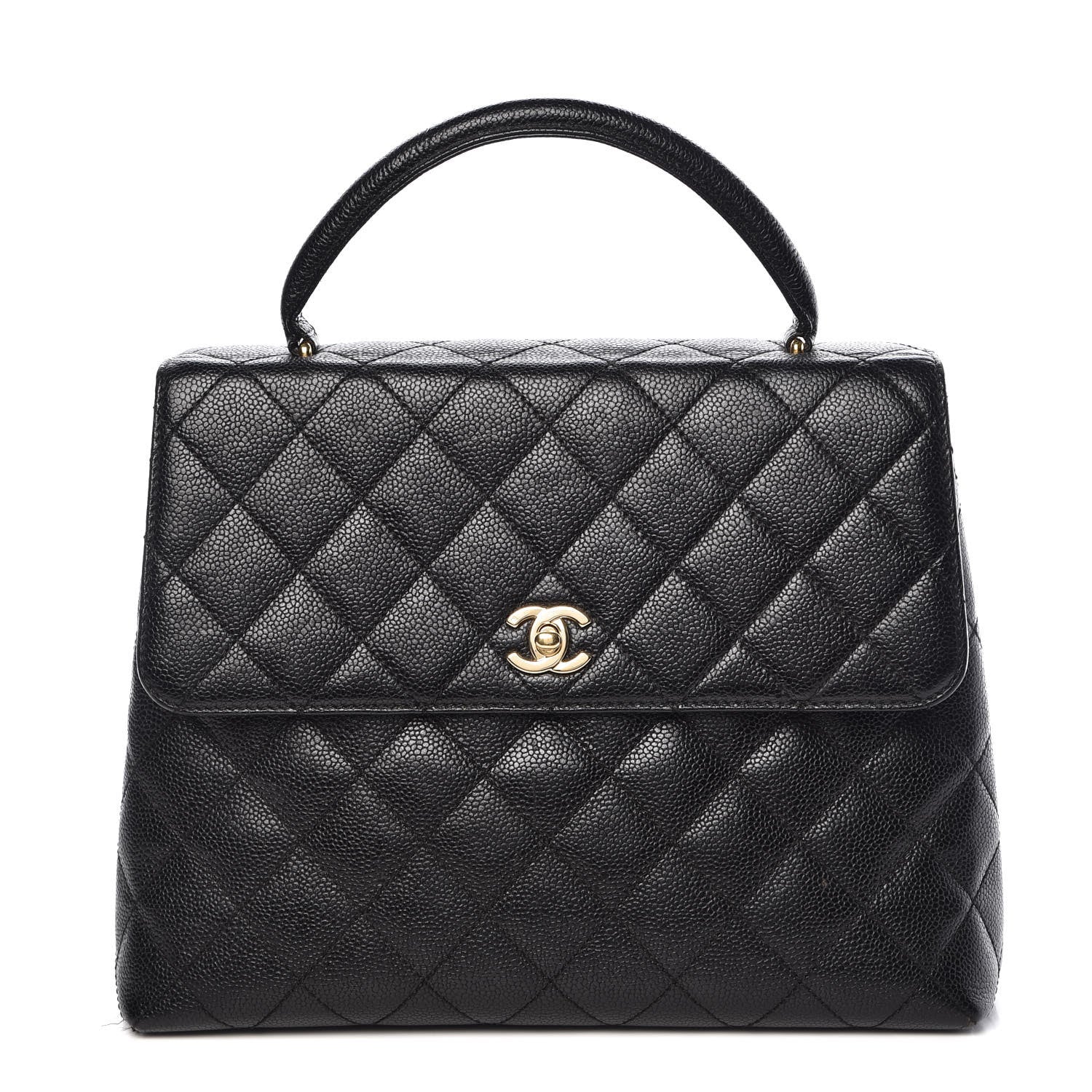Chanel Caviar Quilted Jumbo Kelly Flap Black 1 of 17