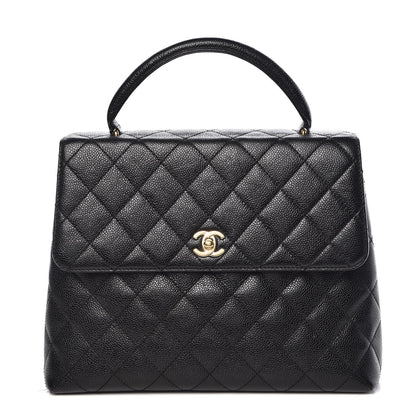 Chanel Caviar Quilted Jumbo Kelly Flap Black 1 of 17