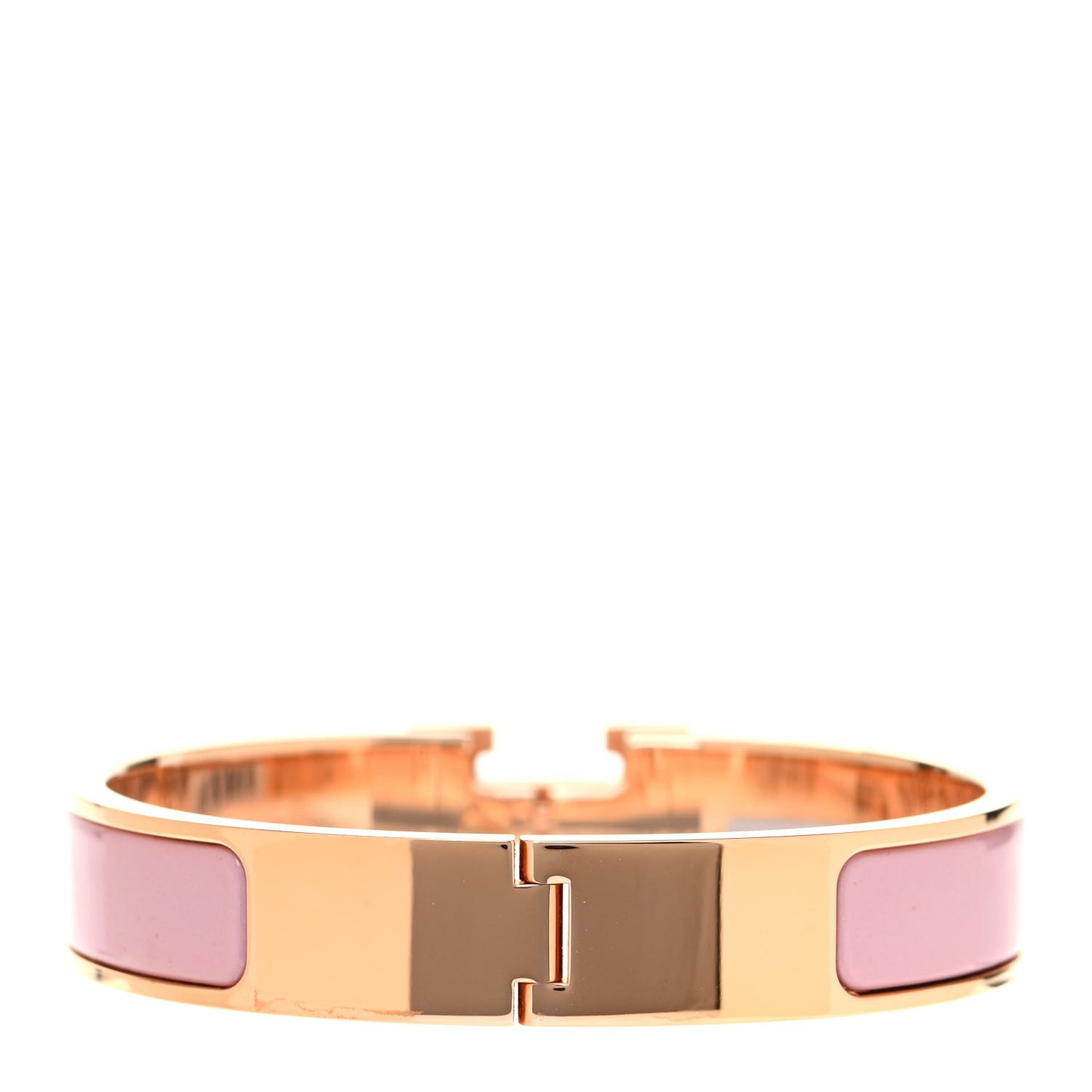 Enamel Narrow Clic Clac H Bracelet PM Rose Dragee