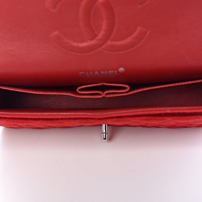 Chanel Jersey Quilted Medium Double Flap Bijoux Chain Red 5 of 10