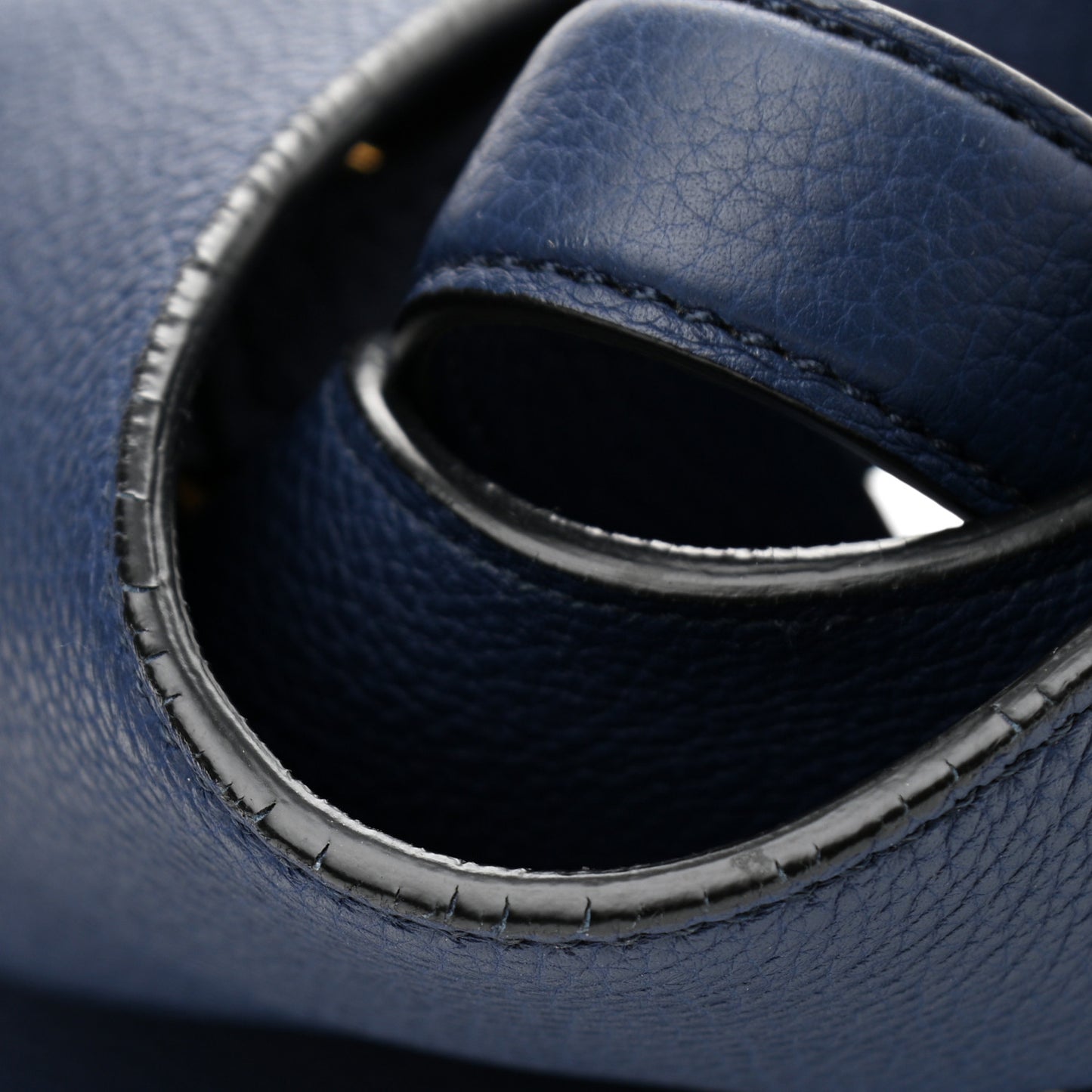Soft Grained Calfskin Small Jackie Bucket Bag Classic Blue Marine
