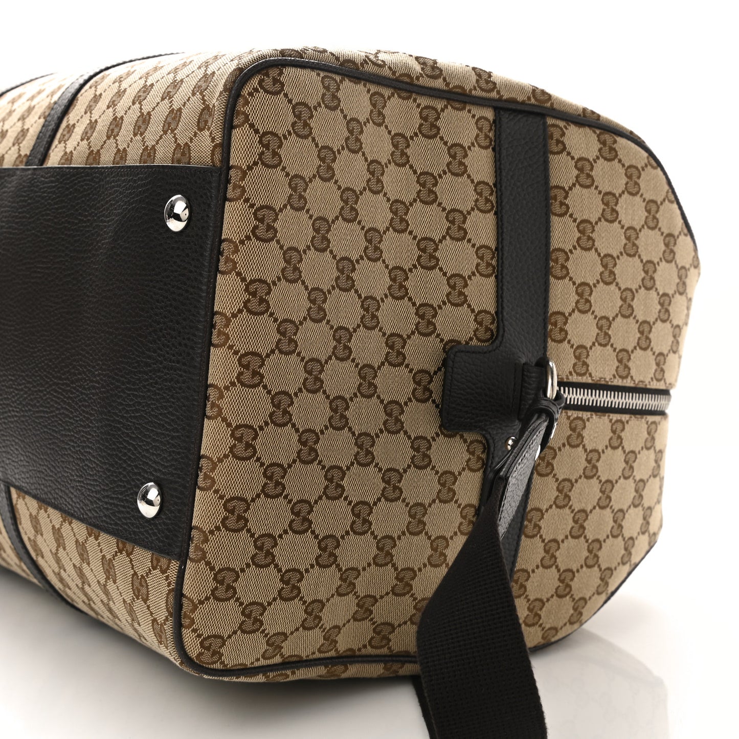 Monogram Dollar Calfskin Large Boston Duffle Bag Beige Ebony Testa di Moro Marrone Scuro
