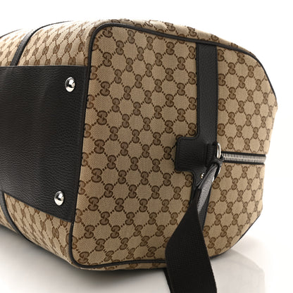 Gucci Monogram Dollar Calfskin Large Boston Duffle Bag Beige Ebony Testa di Moro Marrone Scuro 11 of 11