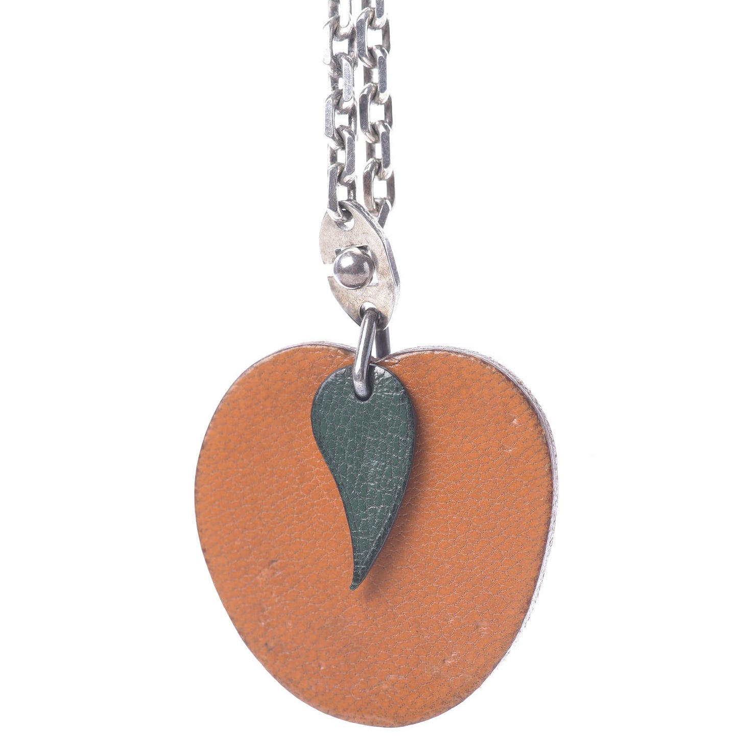 Chevre Mysore Orange Key Chain Bag Charm Orange