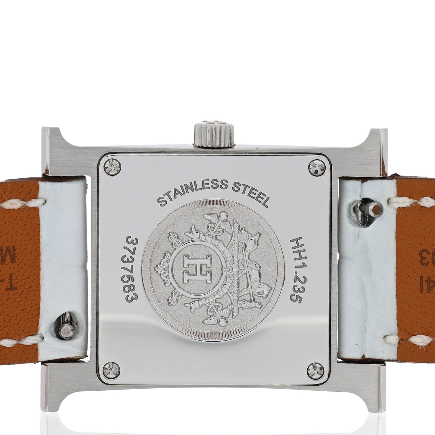 Stainless Steel Alligator Diamond Bezel Mother of Pearl 21mm Heure H Hour Quartz Watch Blanc
