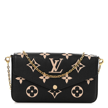 Louis Vuitton Empreinte Monogram Giant Felicie Pochette Black Beige 3 of 10