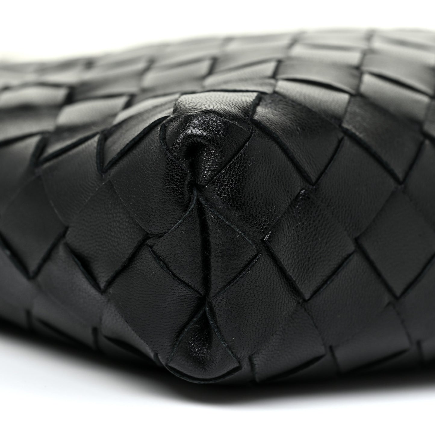 Nappa Intrecciato Nodini Mini Crossbody Black