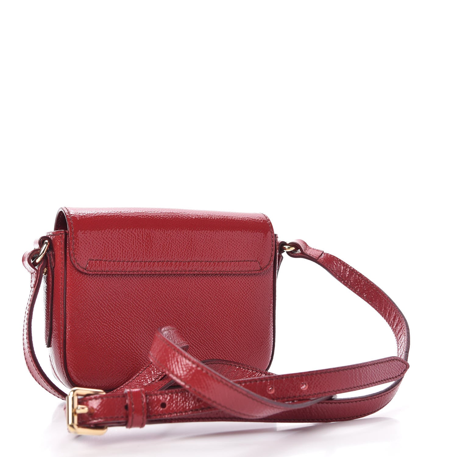 Burberry Patent London Mini Berkeley Crossbody Red 3 of 9