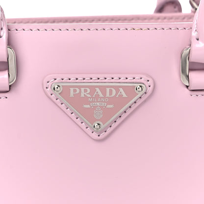 Prada Spazzolato Triangle Small Double Handle Crossbody Tote Alabastro 10 of 10