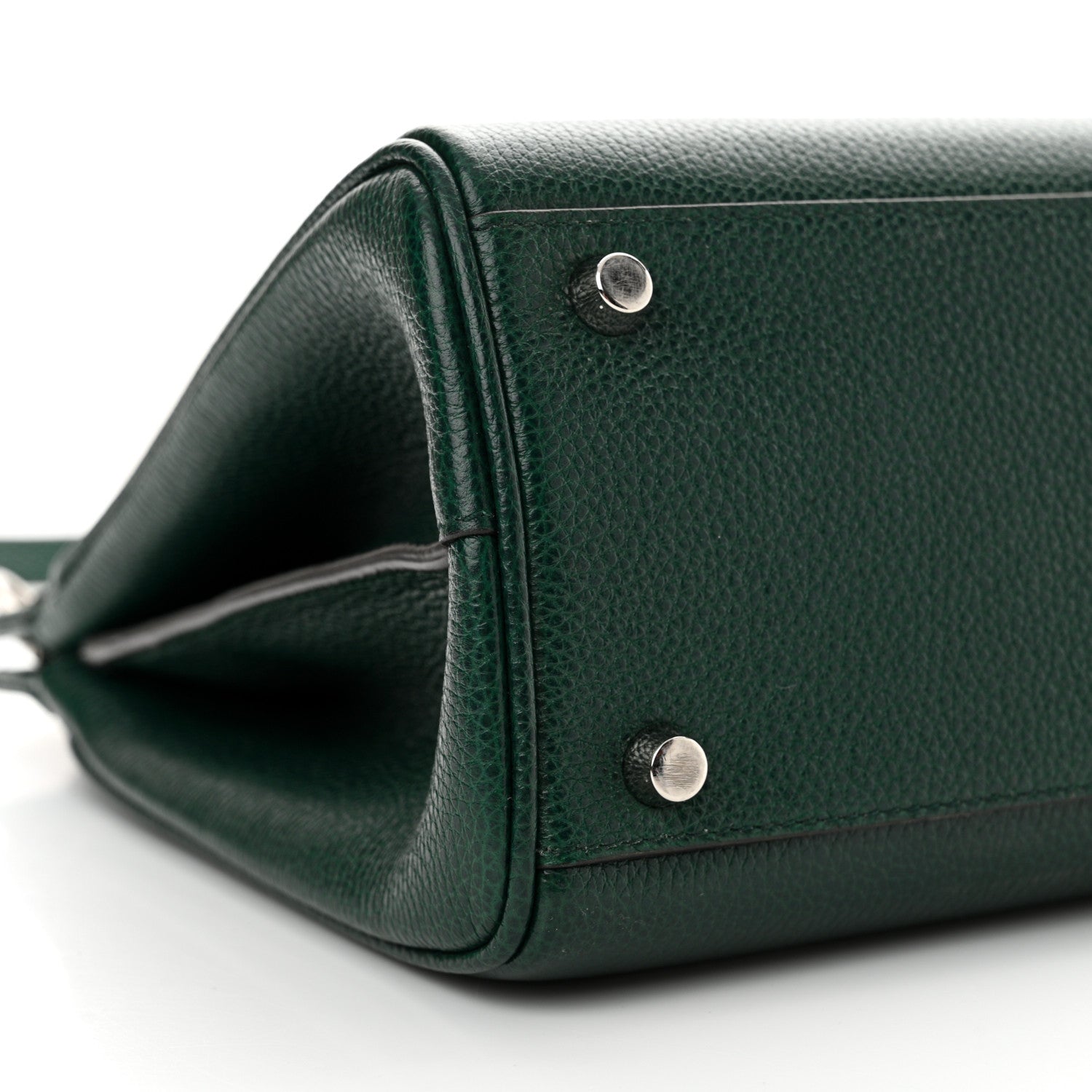 Gucci Grainy Calfskin Small Zumi Top Handle Bag Vintage Green 9 of 11