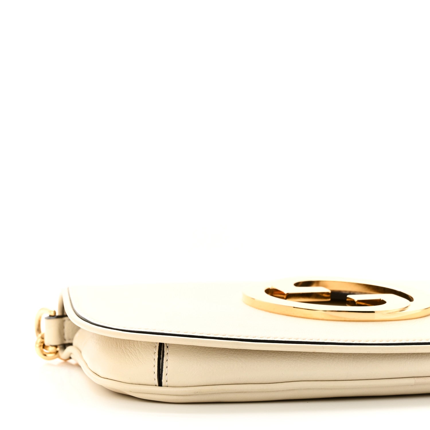 Gucci Roxy Calfskin Blondie Chain Shoulder Flap Bag Mystic White 9 of 13
