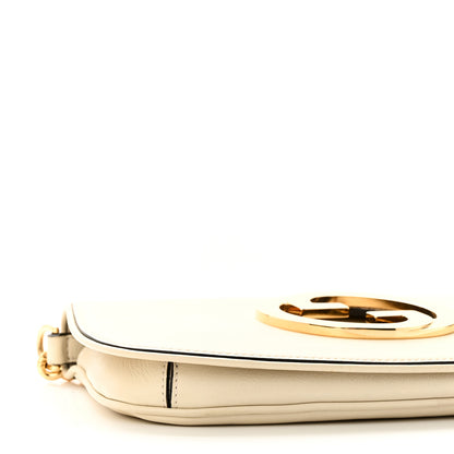 Gucci Roxy Calfskin Blondie Chain Shoulder Flap Bag Mystic White 9 of 13