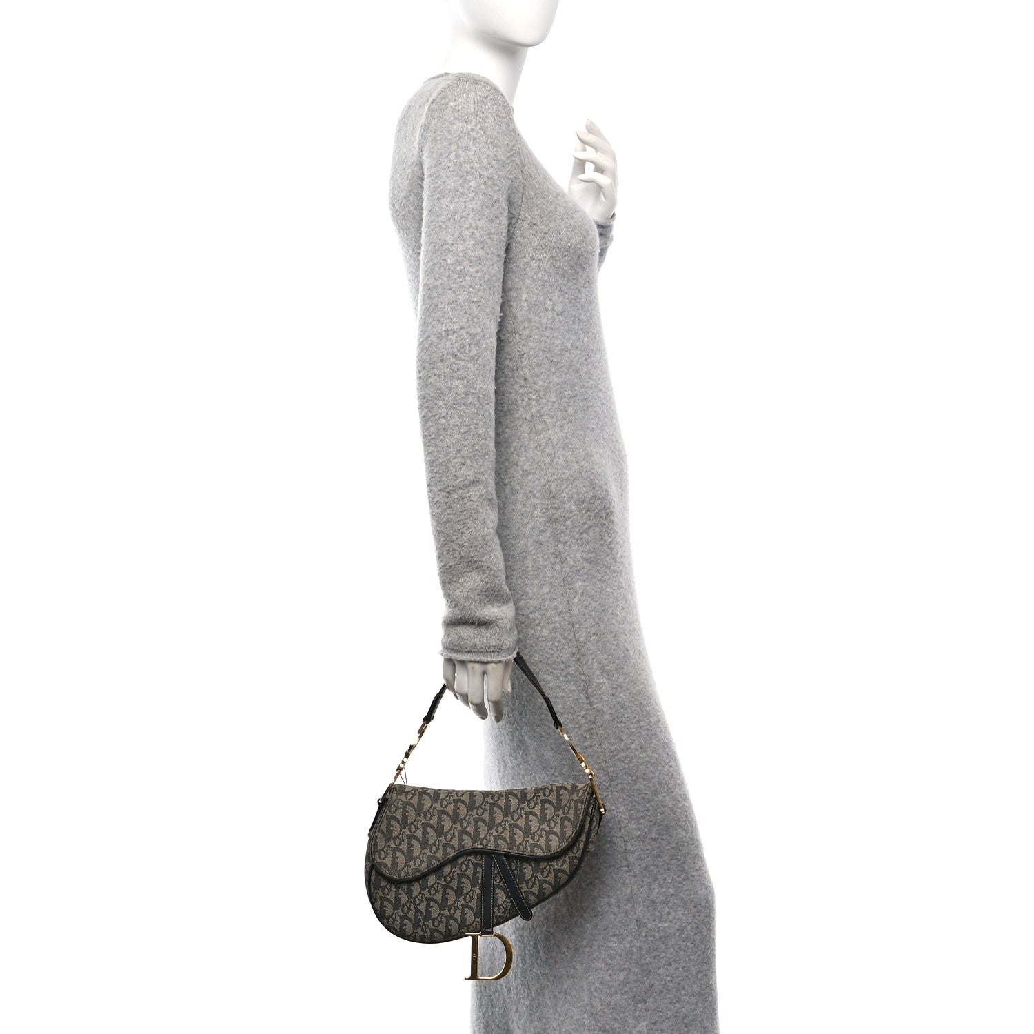 Christian Dior Monogram Saddle Bag Blue 2 of 11