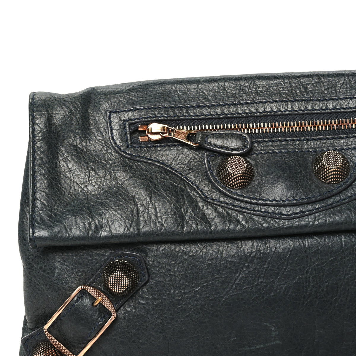 Balenciaga Agneau Giant 21 Rose Gold Hardware Envelope Clutch Anthracite 10 of 12