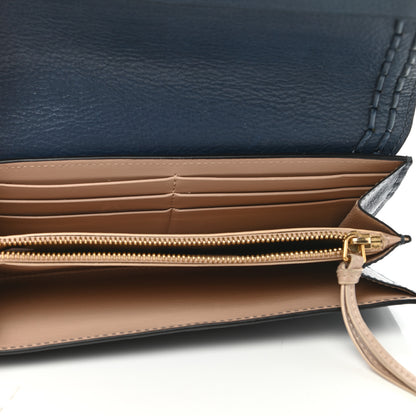 Chloe Calfskin Hudson Long Wallet Navy Blue 5 of 6
