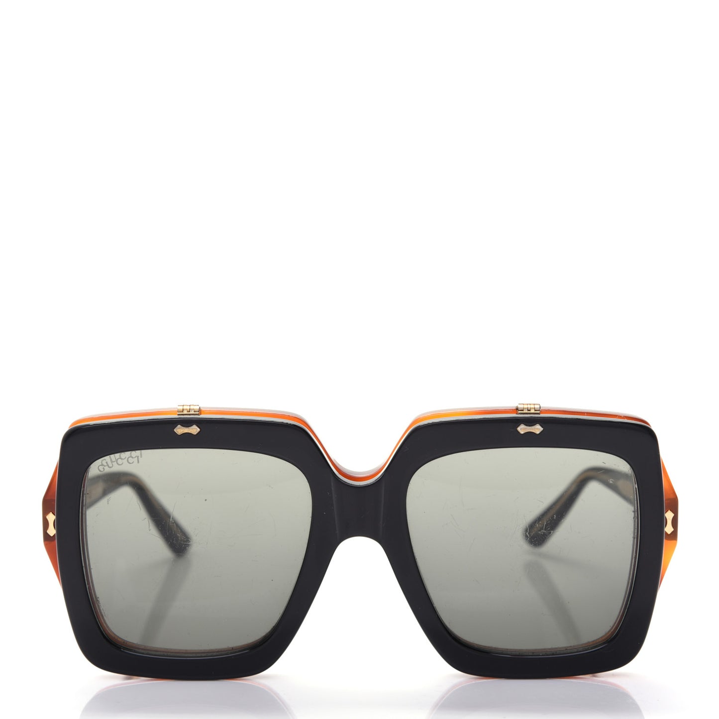 Acetate Oversized Flip Up Sunglasses GG0088S Tortoise Black