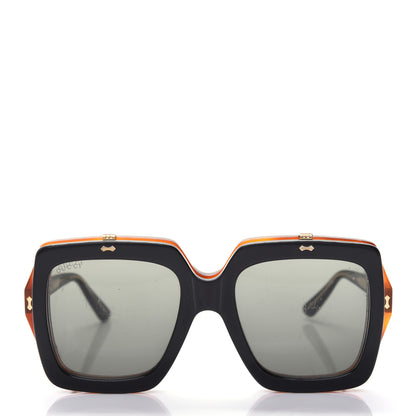 Gucci Acetate Oversized Flip Up Sunglasses GG0088S Tortoise Black 2 of 12