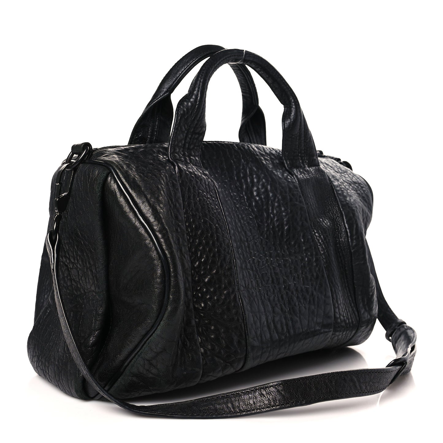 Pebbled Lambskin Rockie Black Matte Black Hardware