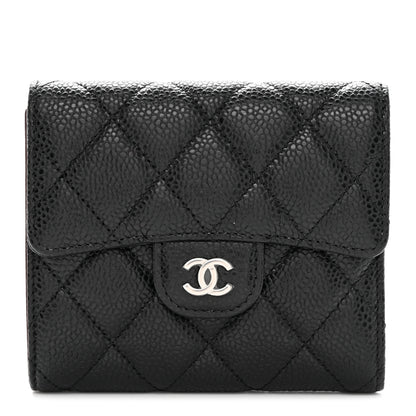 Chanel Caviar Quilted Compact Flap Wallet Black 1 of 8