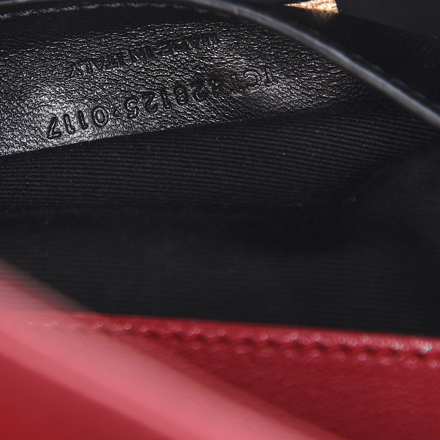 Saint Laurent Grained Calfskin Medium Triquilt College Monogram Satchel Red 7 of 8