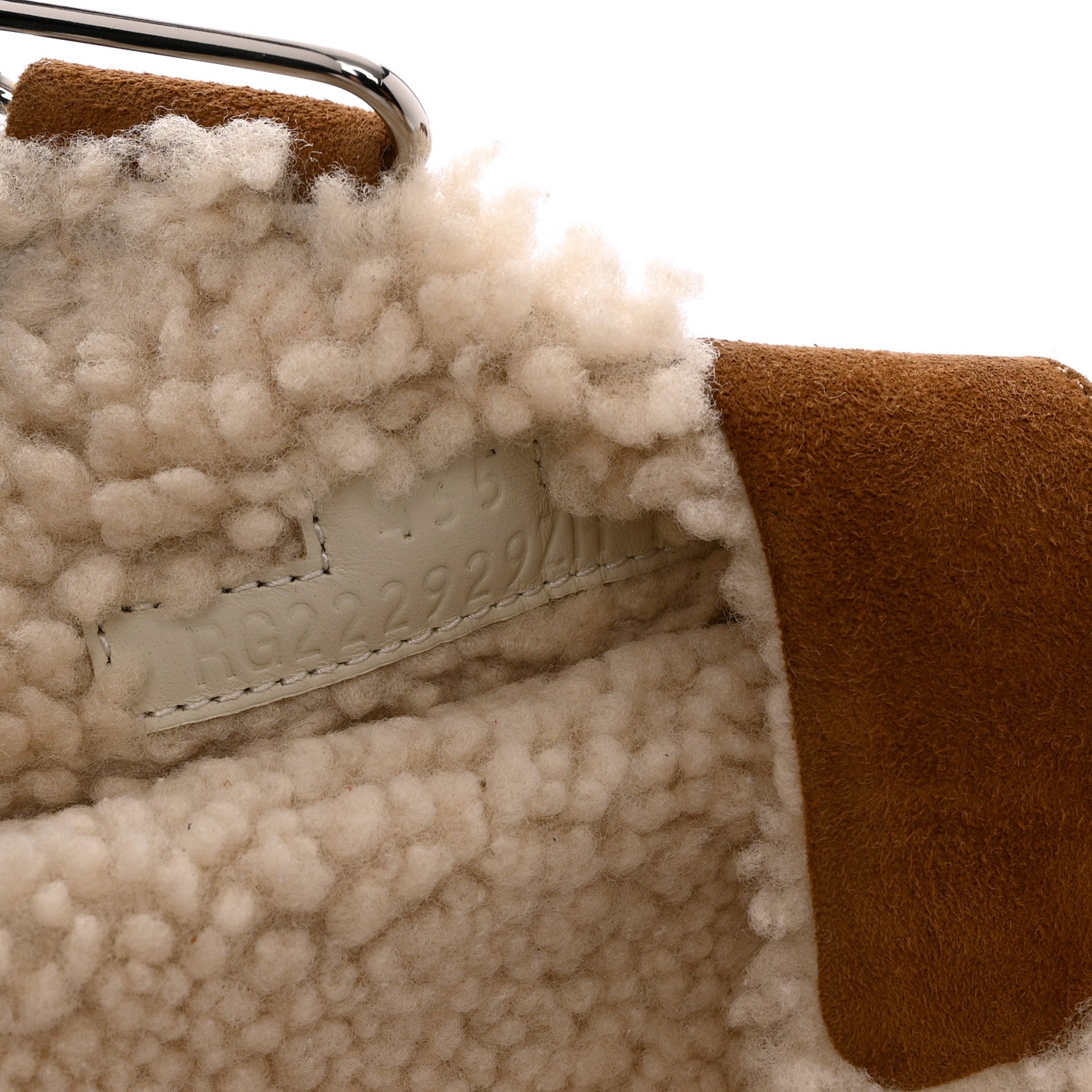 Hermes Suede Goatskin Woolskin Mens Chypre Sandals 43.5 Brun Fume Ecru 6 of 9