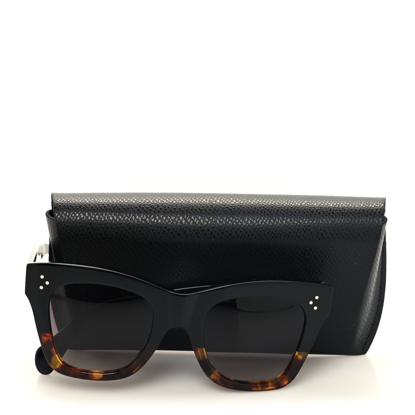Acetate Polarized Cat Eye Sunglasses CL4004IN Havana Black