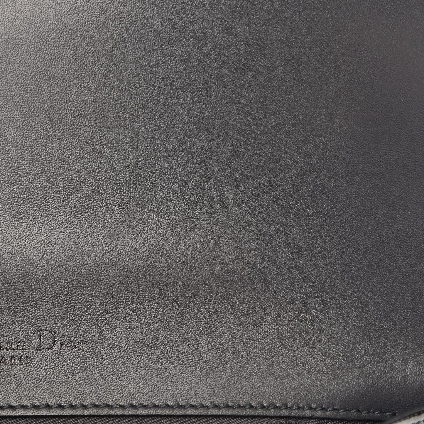 Metallic Patent Micro-Cannage Medium Diorama Flap Bag Graphite