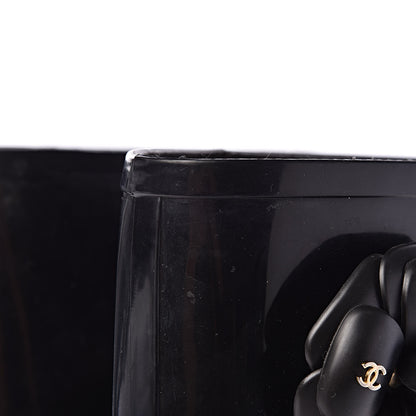 Chanel Rubber Camellia Rain Boots 40 Black 7 of 18
