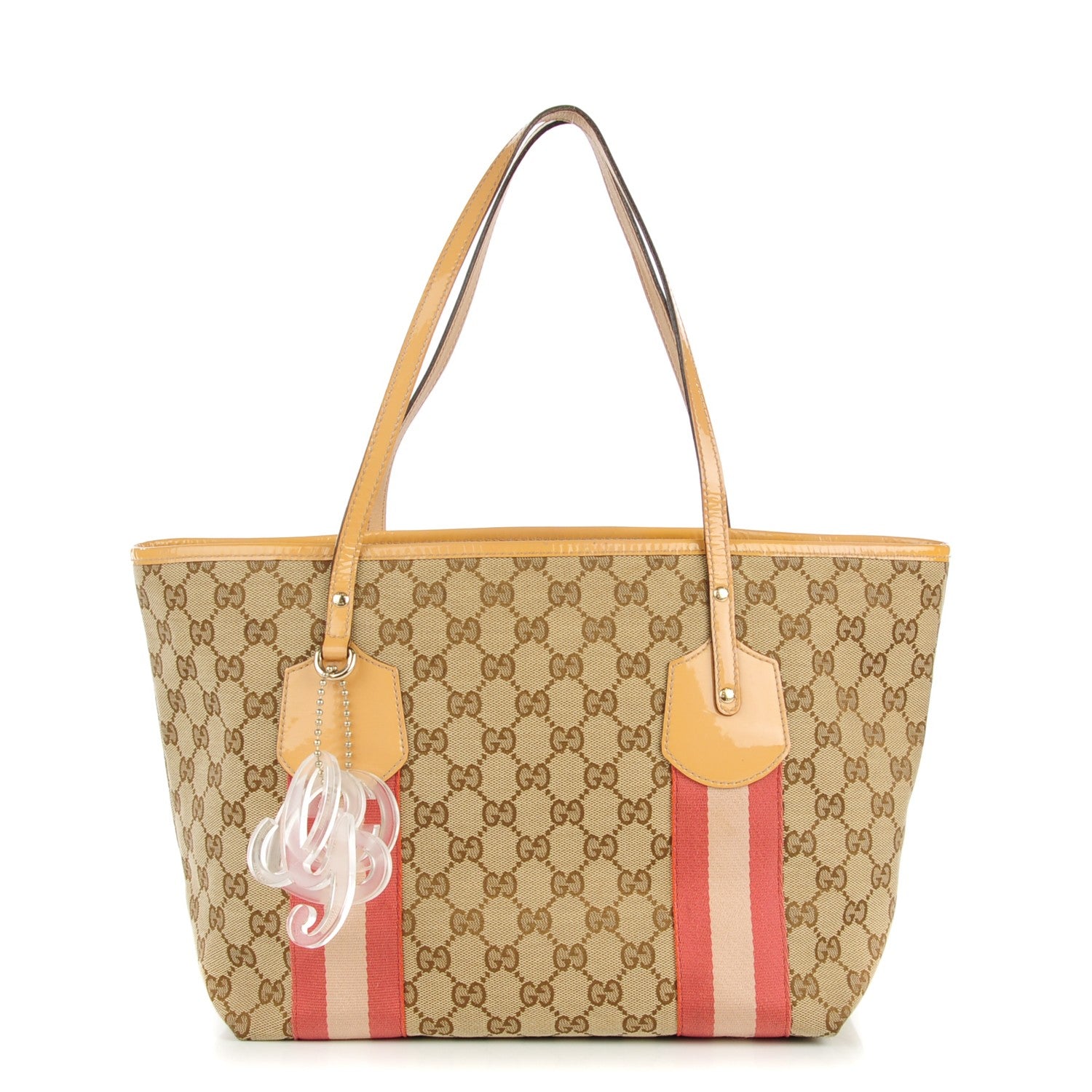 Gucci Monogram Web Medium Jolie Tote Sand 1 of 12