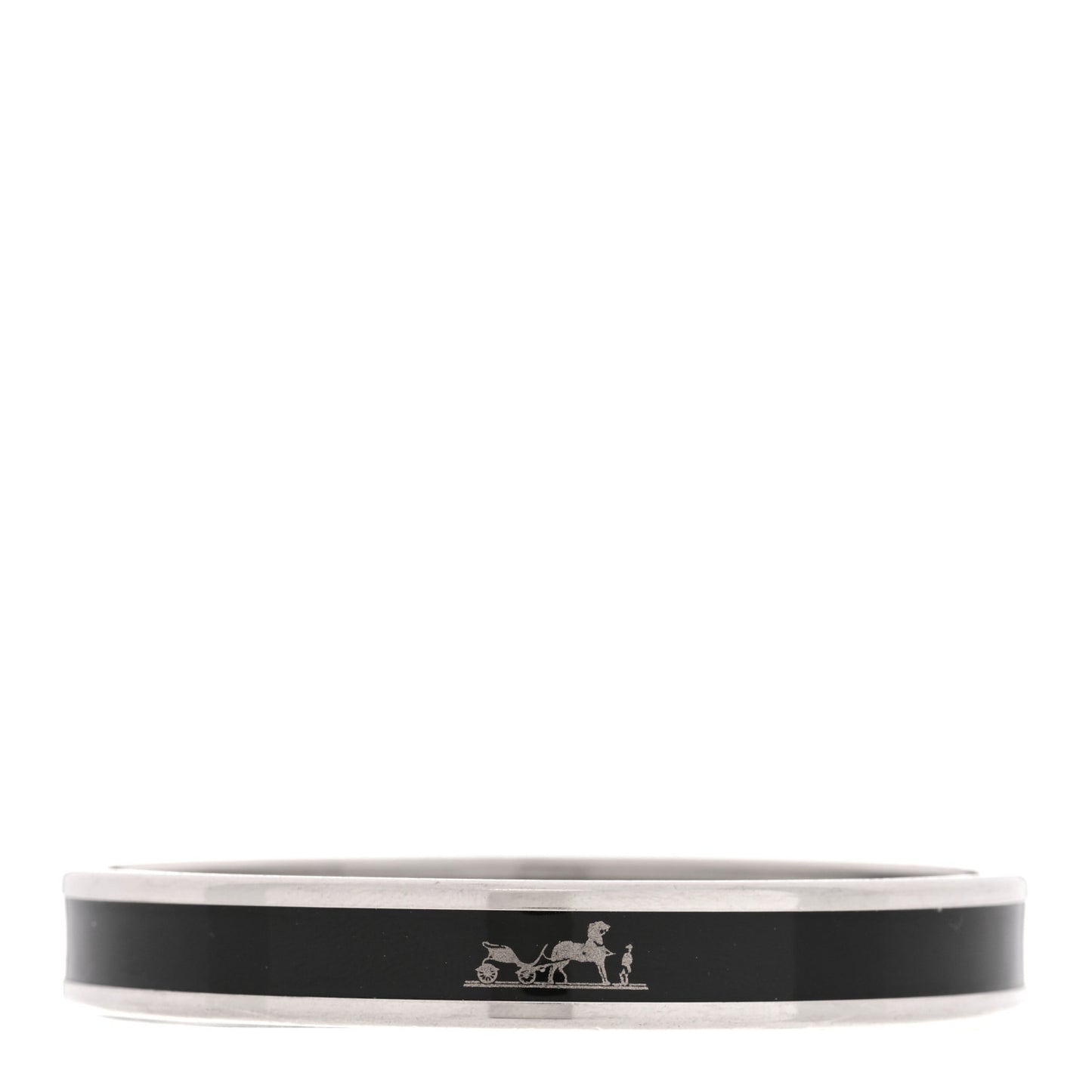 Enamel Printed Narrow Caleche Bracelet Black