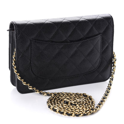 Chanel Caviar Quilted Wallet On Chain WOC Black 3 of 12