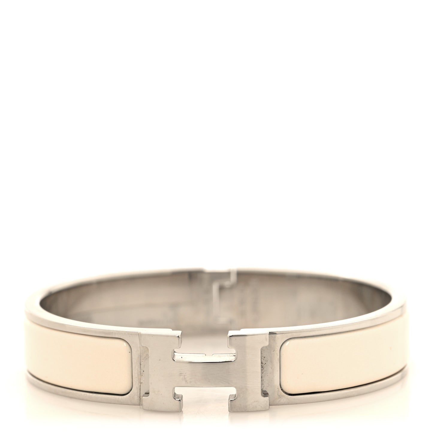 Enamel Narrow Clic Clac H Bracelet PM Creme