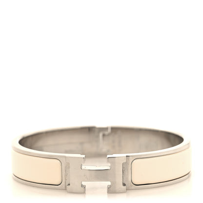 Hermes Enamel Narrow Clic Clac H Bracelet PM Creme 1 of 5