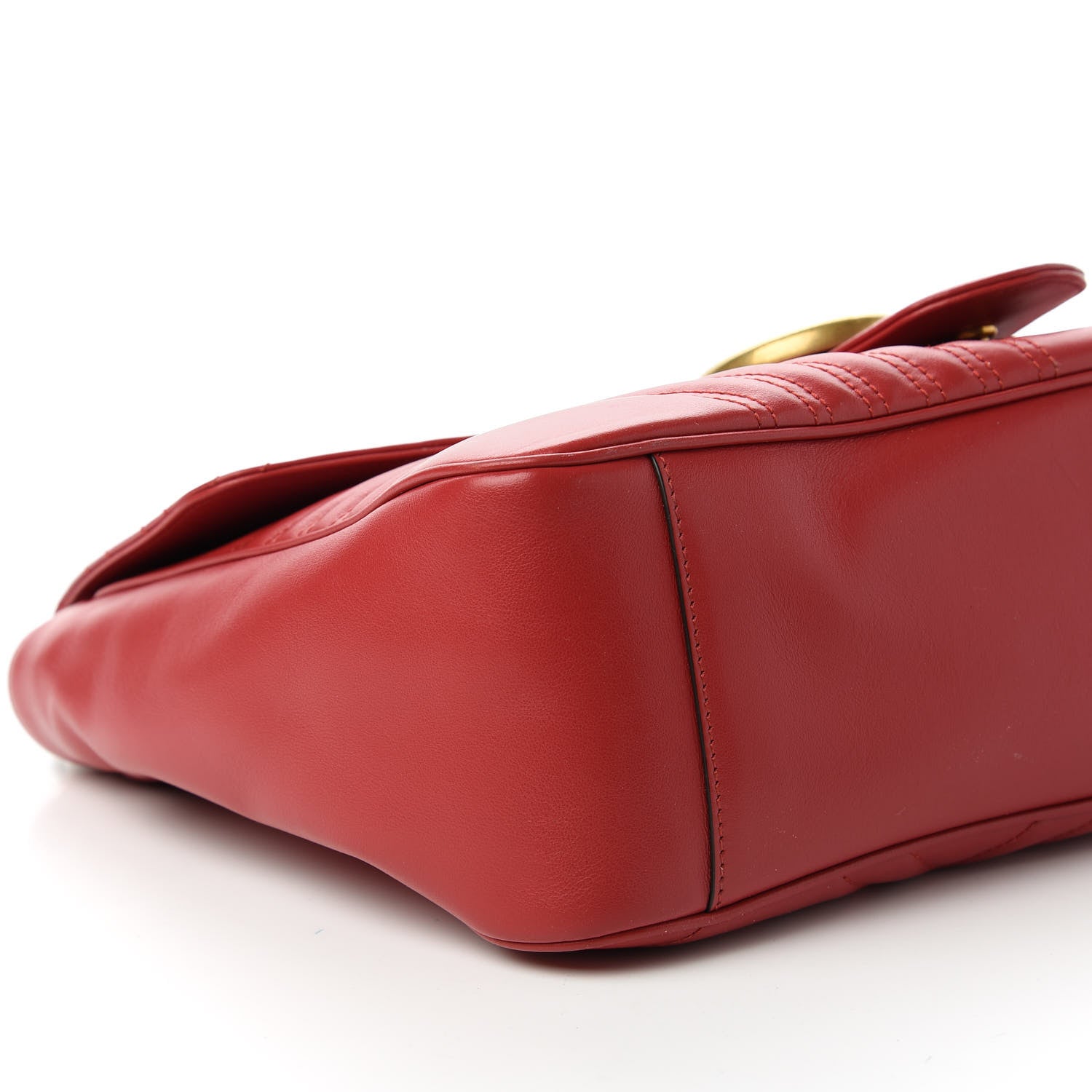 Gucci Calfskin Matelasse Large GG Marmont Shoulder Bag Hibiscus Red 7 of 14