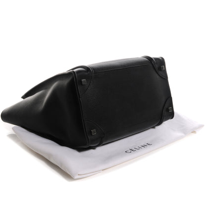 Celine Drummed Mini Luggage Black 4 of 9
