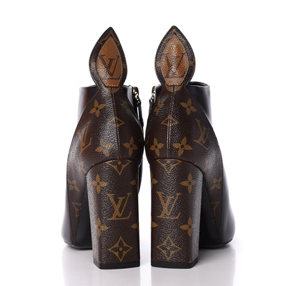 Louis Vuitton Calfskin Monogram Rodeo Queen Low Ankle Boots 38 Black 7 of 11