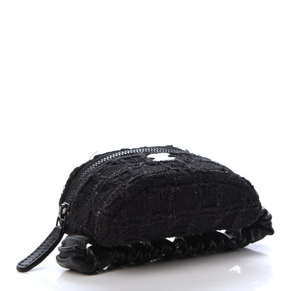 Chanel Tweed Lambskin Quilted Arm Coin Purse Black 4 of 8