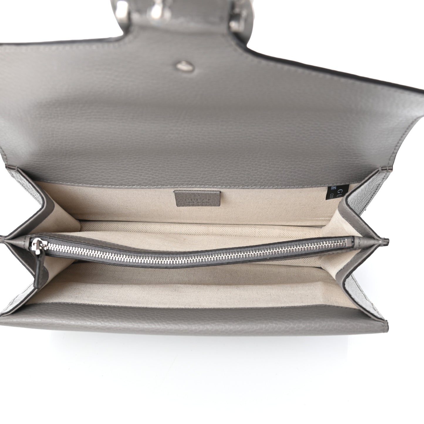 Pebbled Calfskin Small Dionysus Shoulder Bag Dusty Grey