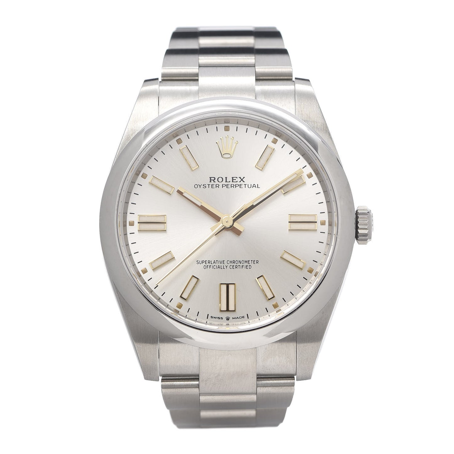 Stainless Steel 41mm Oyster Perpetual Watch Silver 124300