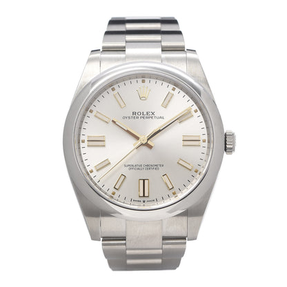 Rolex Stainless Steel 41mm Oyster Perpetual Watch Silver 124300 1 of 7