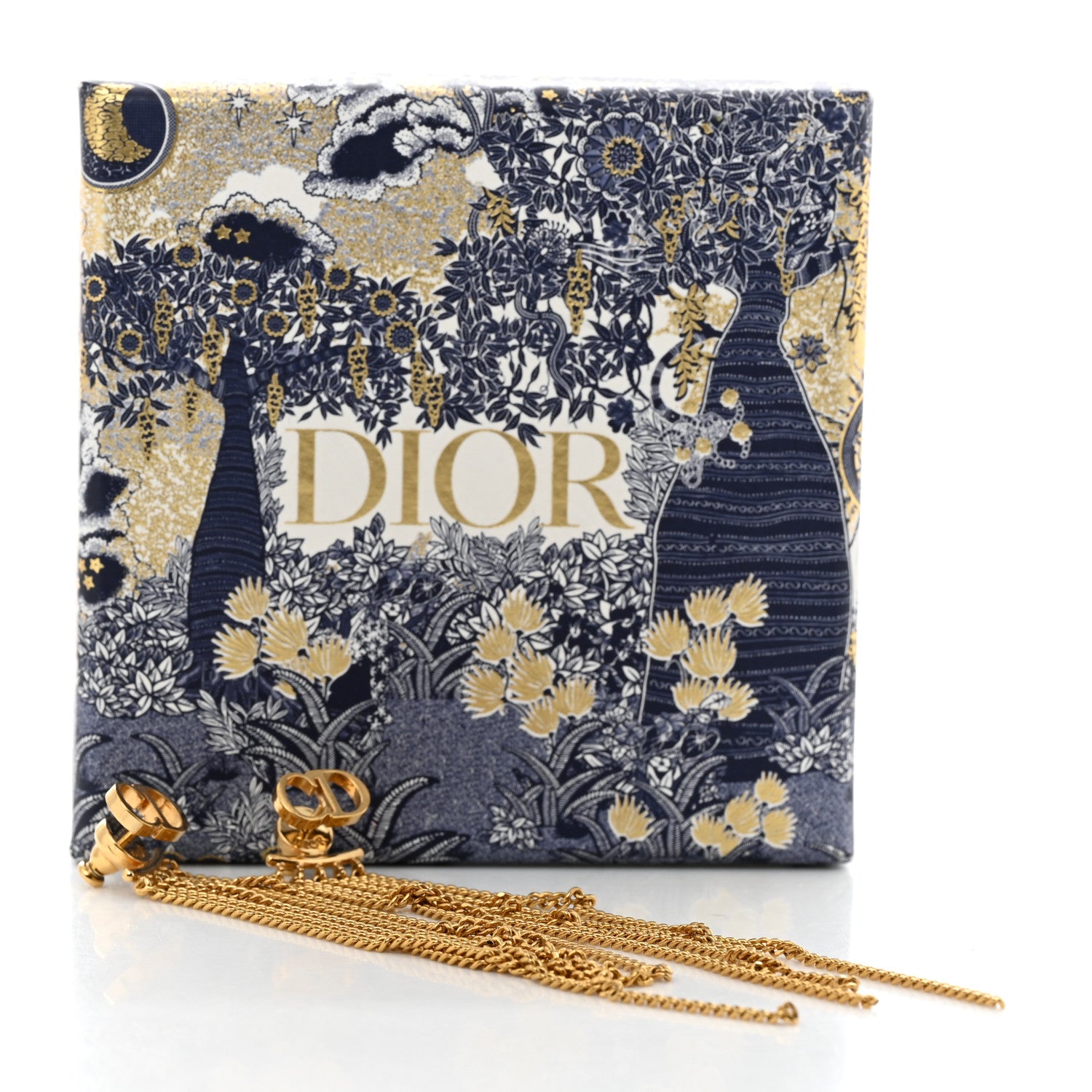 Christian Dior Danseuse Etolie Chain Drop Earrings Gold 5 of 5